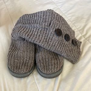 UGG grey knit boots